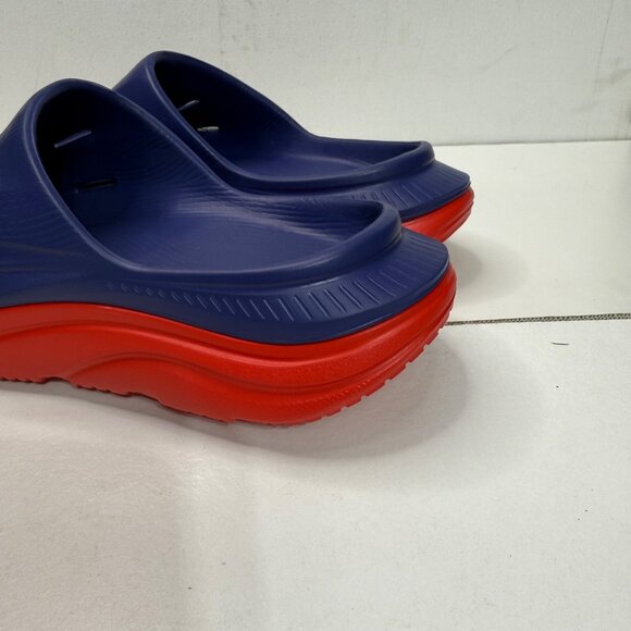 Hoka One One Ora Recovery Slide 3 - Bellwether Blue & Red Alert - US Women’s Siz - Picture 4 of 7
